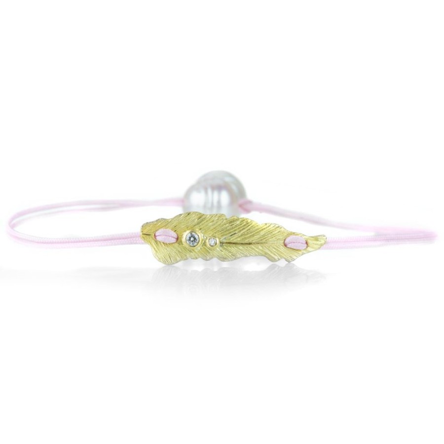 Bracelets Lene Vibe | Light Pink Feather Bracelet