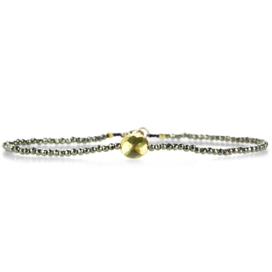 Bracelets Margaret Solow | Pyrite And Hammered Disc Bracelet