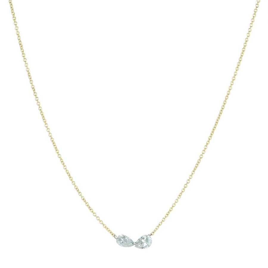 Necklaces Todd Pownell | Double Pear Shaped Diamond Chain