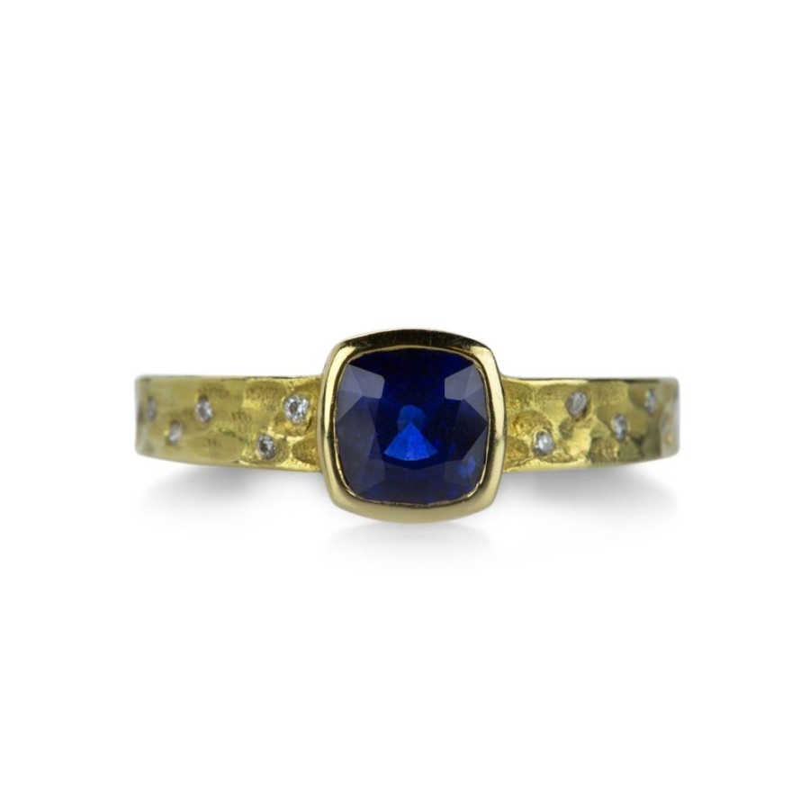 Rings Barbara Heinrich | Cushion Cut Blue Sapphire Glacier Ring