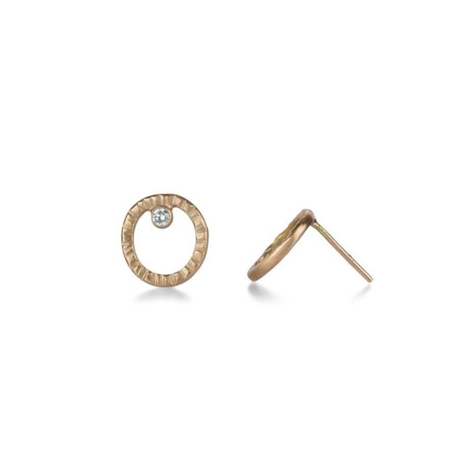 Earrings Kate Maller | 18K Rose Gold Turning Aspen Studs