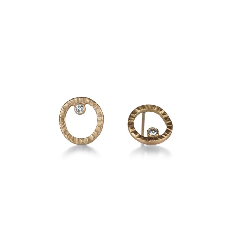 Earrings Kate Maller | 18K Rose Gold Turning Aspen Studs