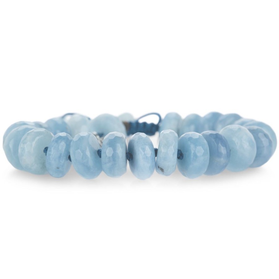 Bracelets Joseph Brooks | Faceted 12Mm Ice Blue Aquamarine Bracelet