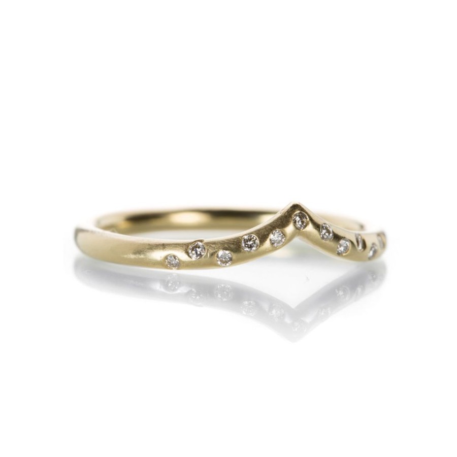 Rings Annie Fensterstock | Yellow Gold "V" Ring