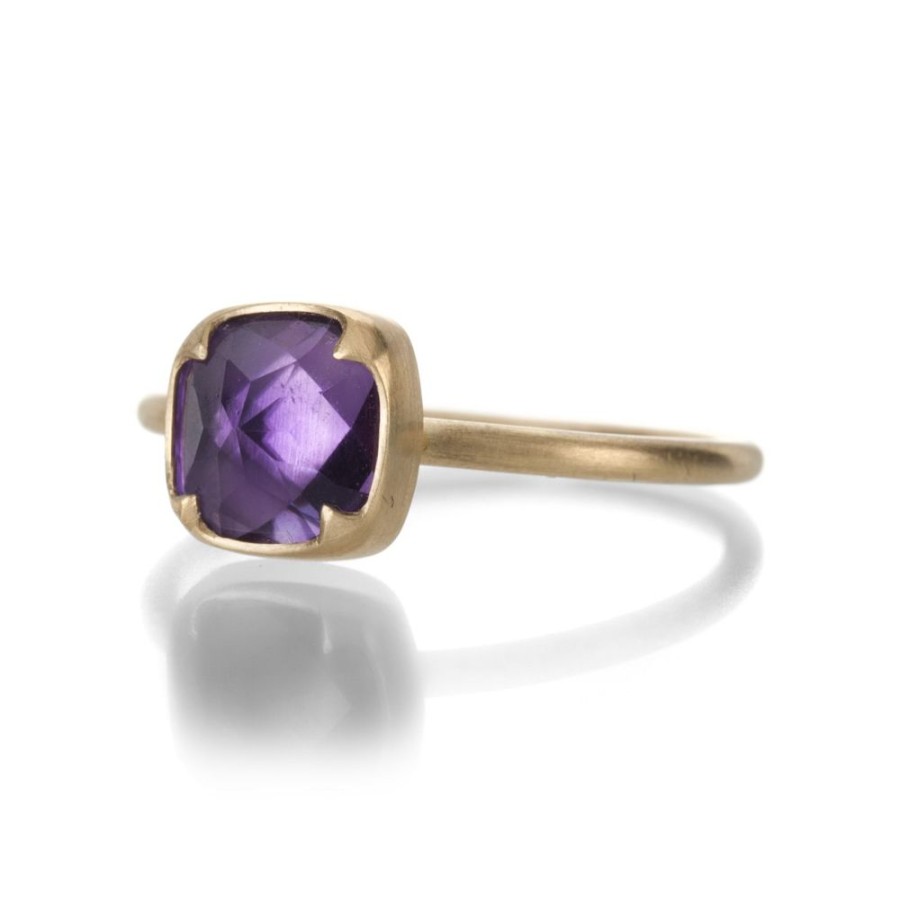 Rings Gabriella Kiss | Square Faceted Amethyst Ring