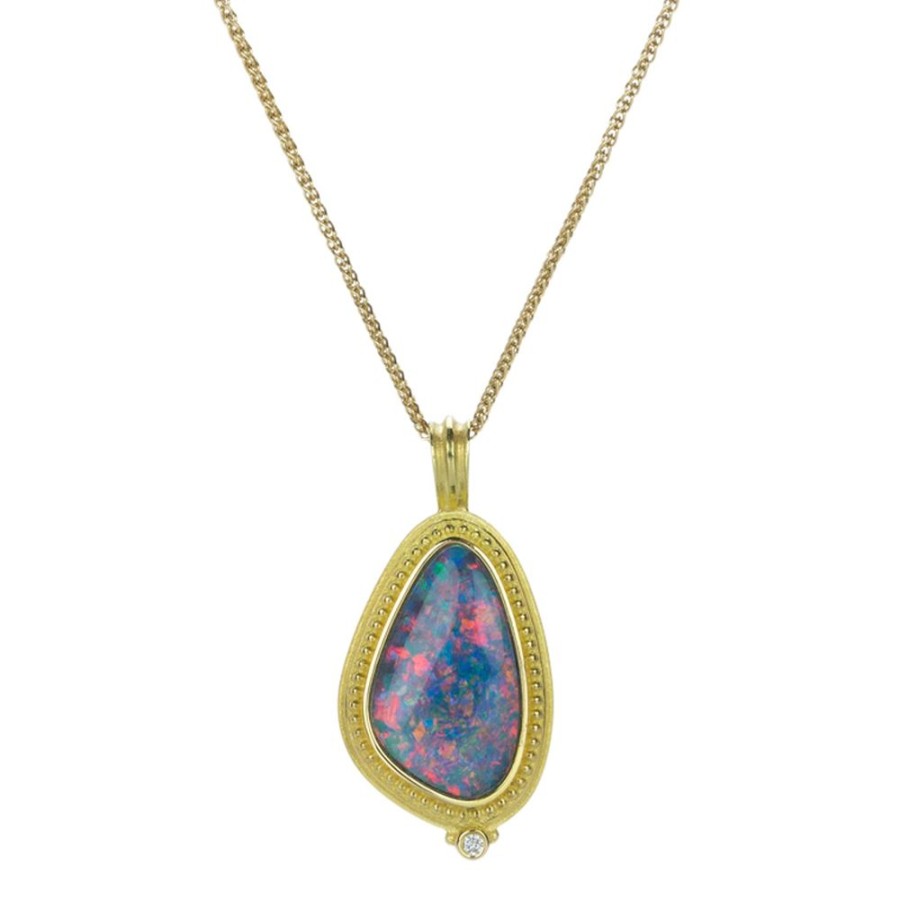 Necklaces Barbara Heinrich | Australian Boulder Opal Pendant Necklace