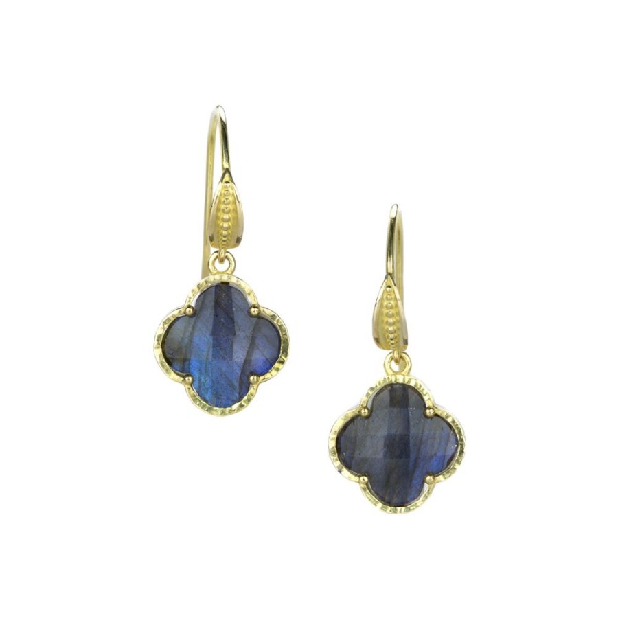 Earrings Barbara Heinrich | Small Clover Labradorite Earrings