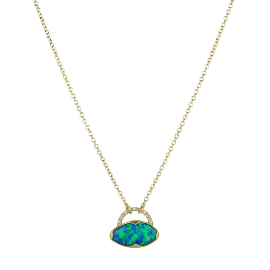 Necklaces Annie Fensterstock | 18K Opal Purse Necklace