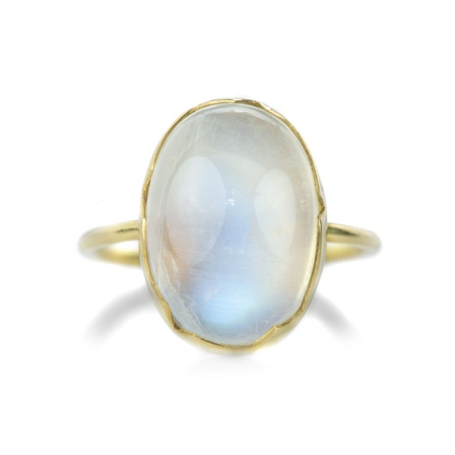 Rings Annette Ferdinandsen | 18K Rainbow Moonstone Egg Ring