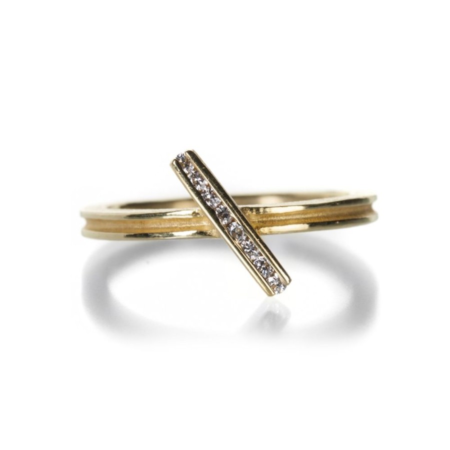 Rings Barbara Heinrich | Diagonal Diamond Bar Ring