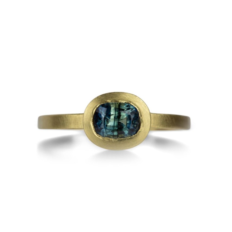 Rings Marian Maurer | Oval Green Blue Sapphire Callista Ring