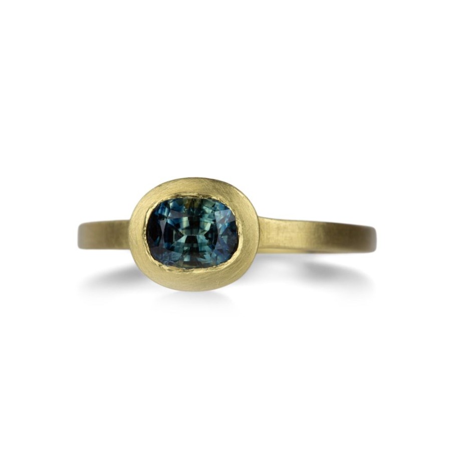 Rings Marian Maurer | Oval Green Blue Sapphire Callista Ring