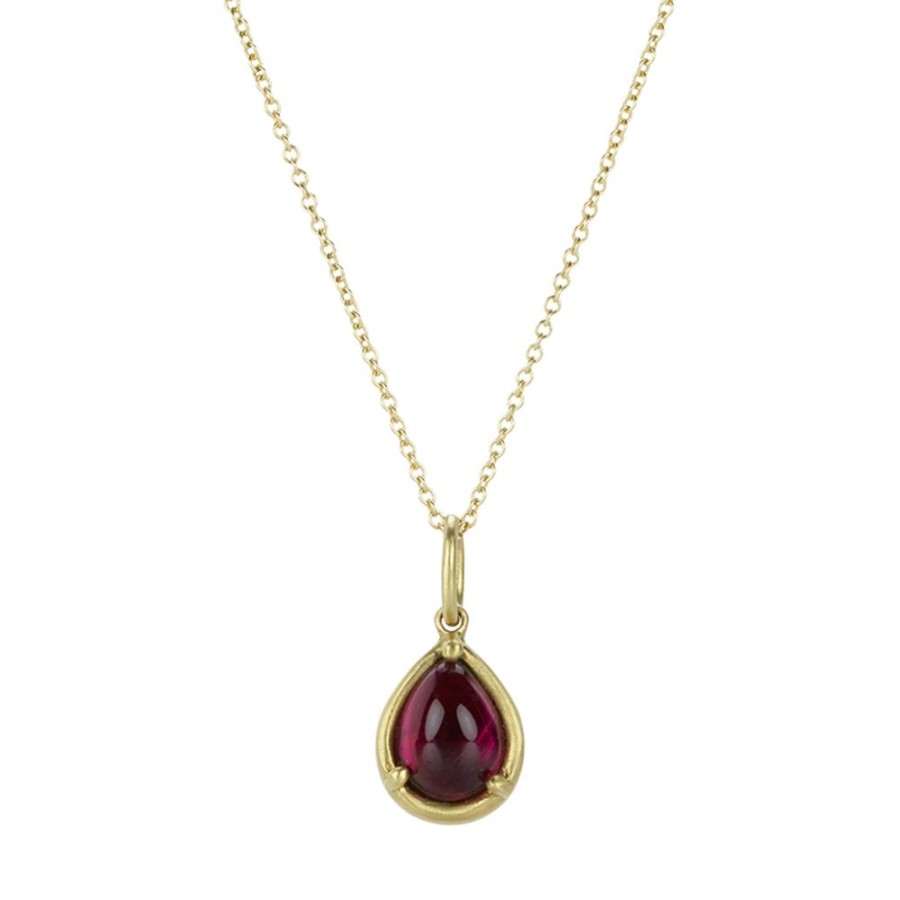 Necklaces Marian Maurer | Teardrop Pink Tourmaline City Pendant Necklace