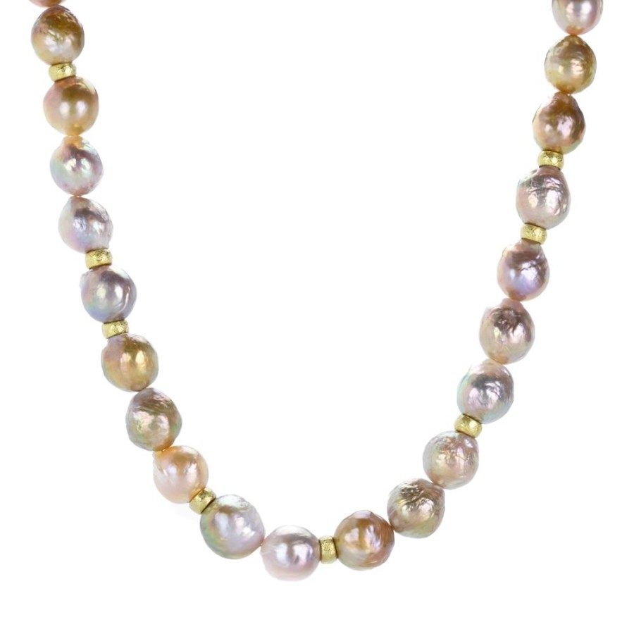 Necklaces Barbara Heinrich | Natural Pink Firecracker Pearl Necklace