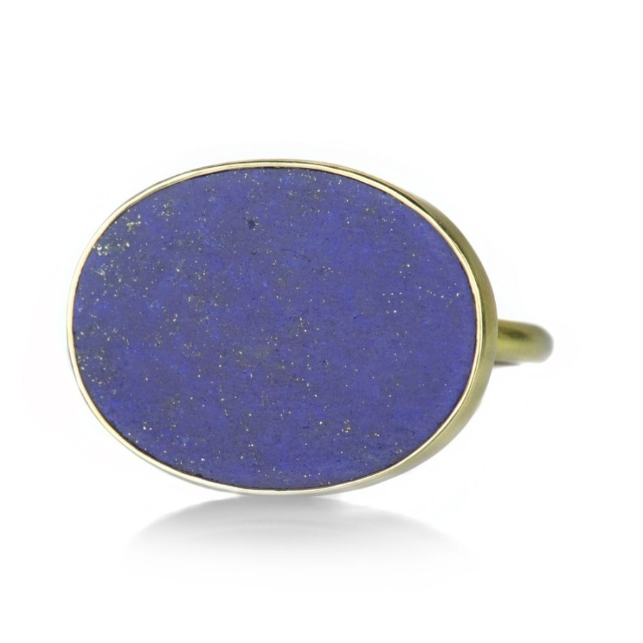 Rings Gabriella Kiss | Oval Horizontal Lapis Ring