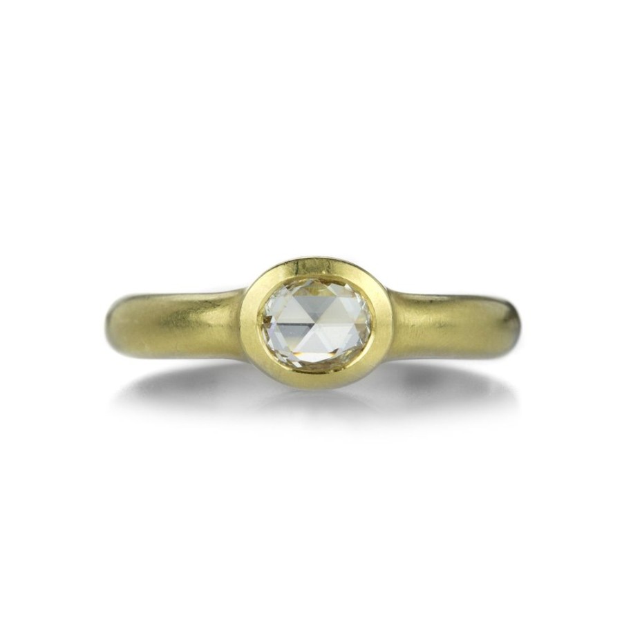 Rings Maria Beaulieu | Oval Clear Rose Cut Diamond Ring