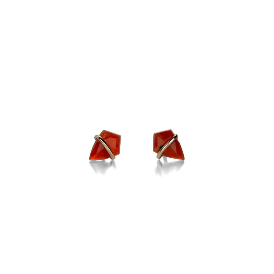 Earrings Page Sargisson | Extra Small Carnelian Kite Studs