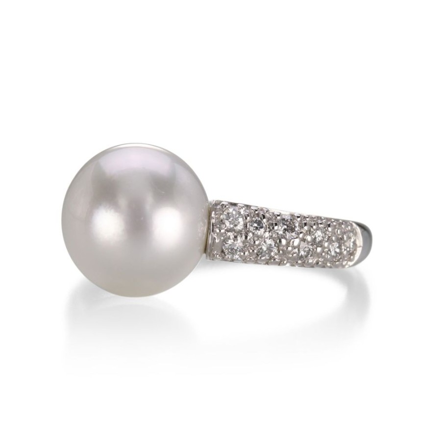 Rings Gellner | Pearl And Diamond White Gold Ring