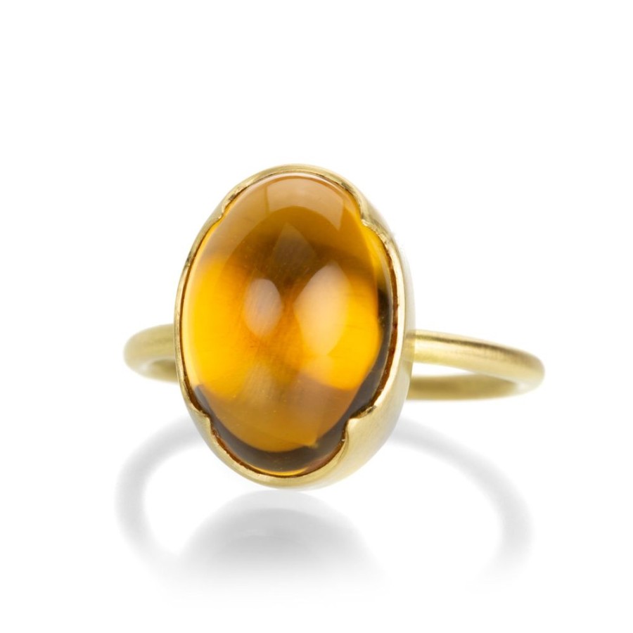 Rings Gabriella Kiss | Oval Cabochon Citrine Ring