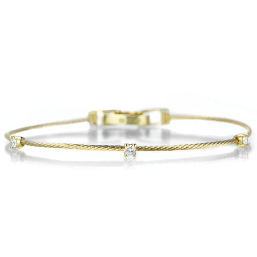 Bracelets Paul Morelli | Single Unity Bracelet With Three Diamonds