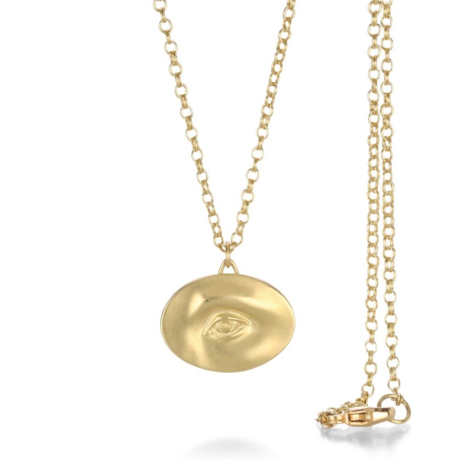 Necklaces Gabriella Kiss | 18K Yellow Gold Large Eye Necklace