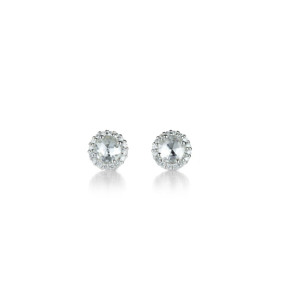 Earrings Paul Morelli | Rose Cut Diamond Earrings In White Gold