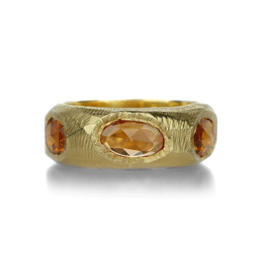 Rings Page Sargisson | Orange Ombre Sapphire Band