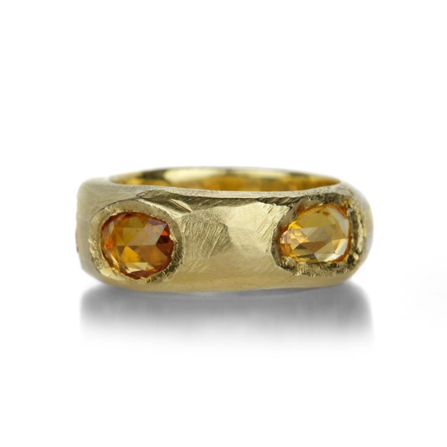 Rings Page Sargisson | Orange Ombre Sapphire Band