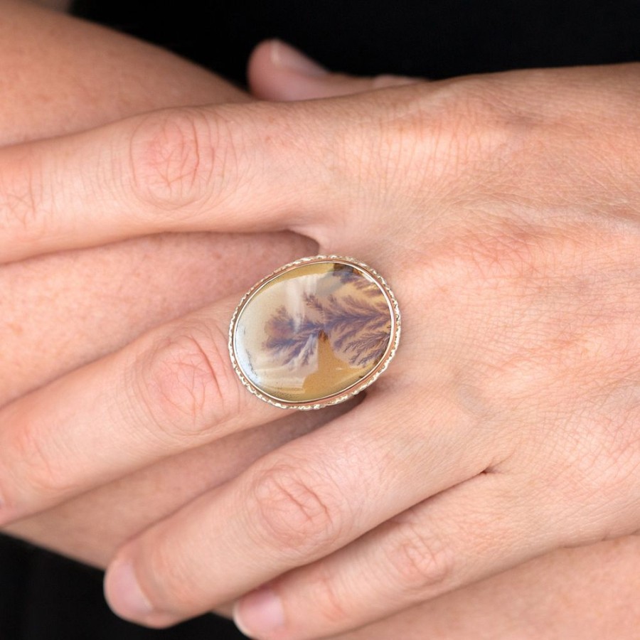 Rings Jamie Joseph | Oval Brown Dendritic Agate Ring