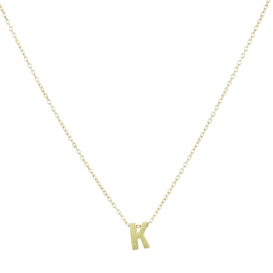 Necklaces Marian Maurer | Micro "K" Initial Pendant Necklace