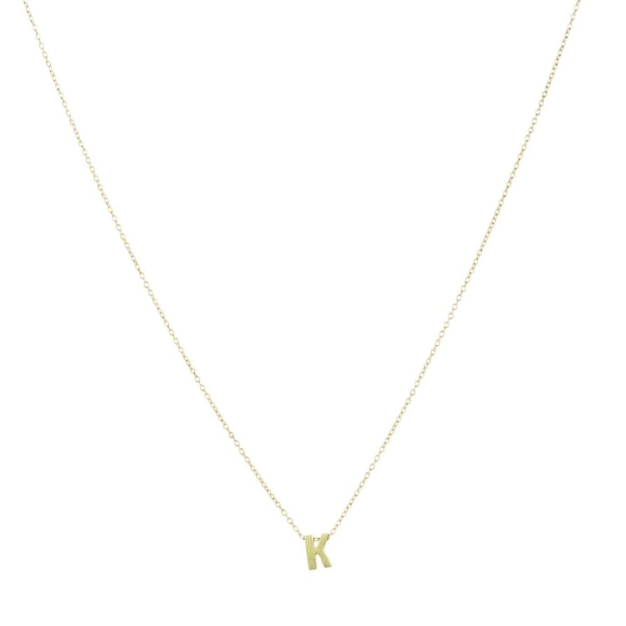 Necklaces Marian Maurer | Micro "K" Initial Pendant Necklace