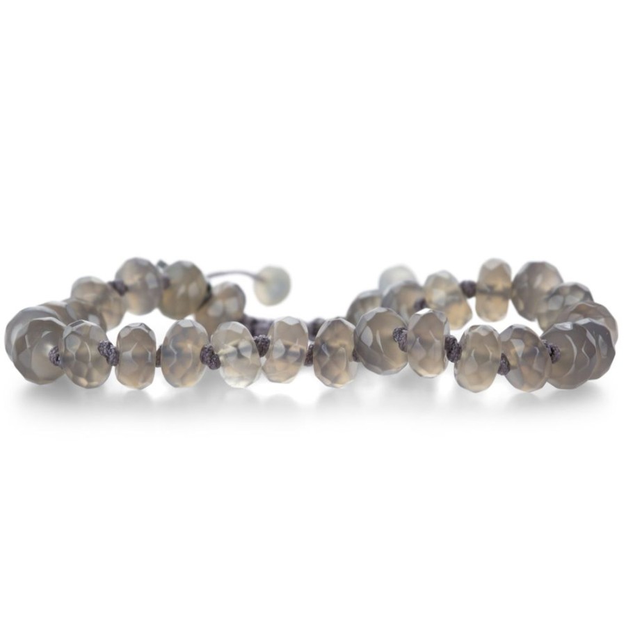 Bracelets Joseph Brooks | Faceted 8Mm Gray Onyx Bracelet