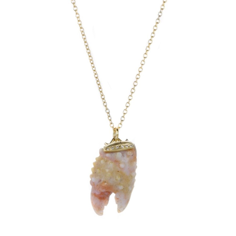 Necklaces Annette Ferdinandsen | Agate Crab Claw Pendant Necklace With Diamonds