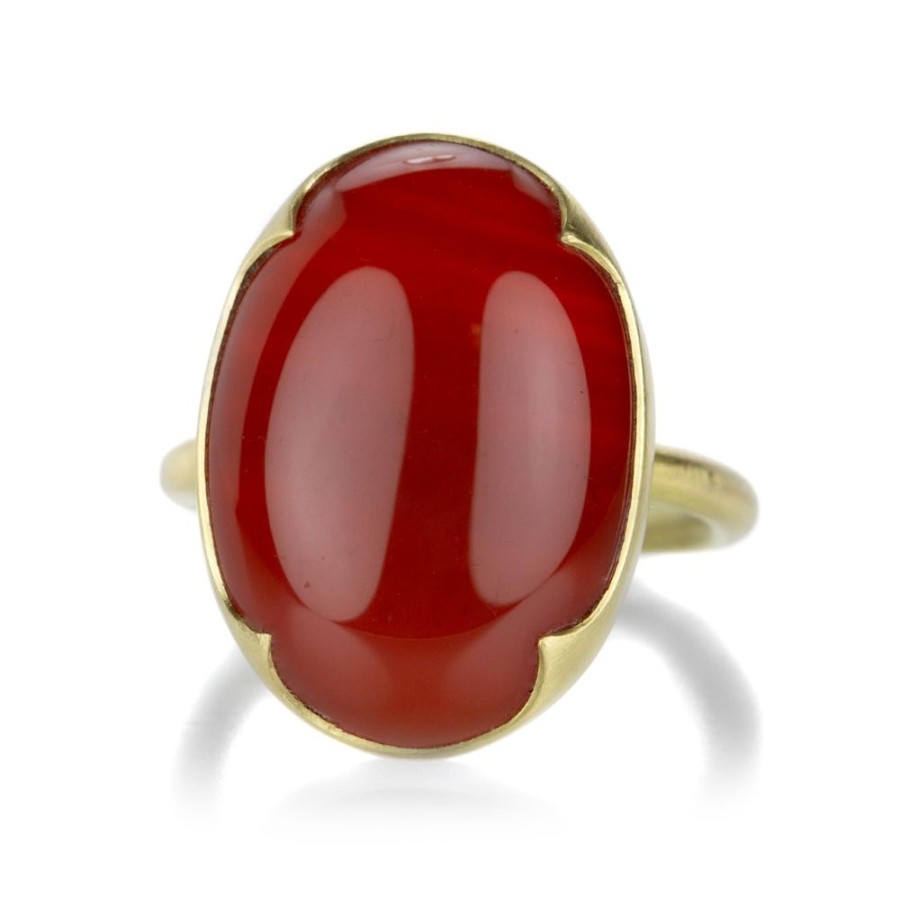 Rings Gabriella Kiss | Large Oval Carnelian Ring