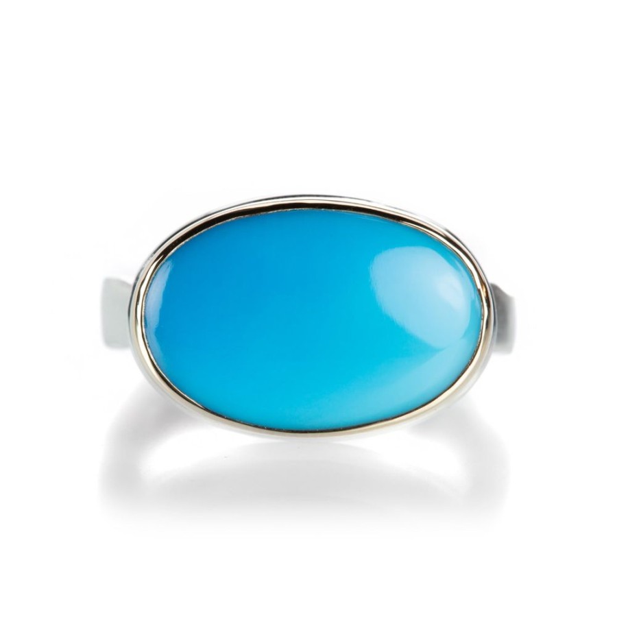 Rings Jamie Joseph | Smooth Sleeping Beauty Turquoise Ring