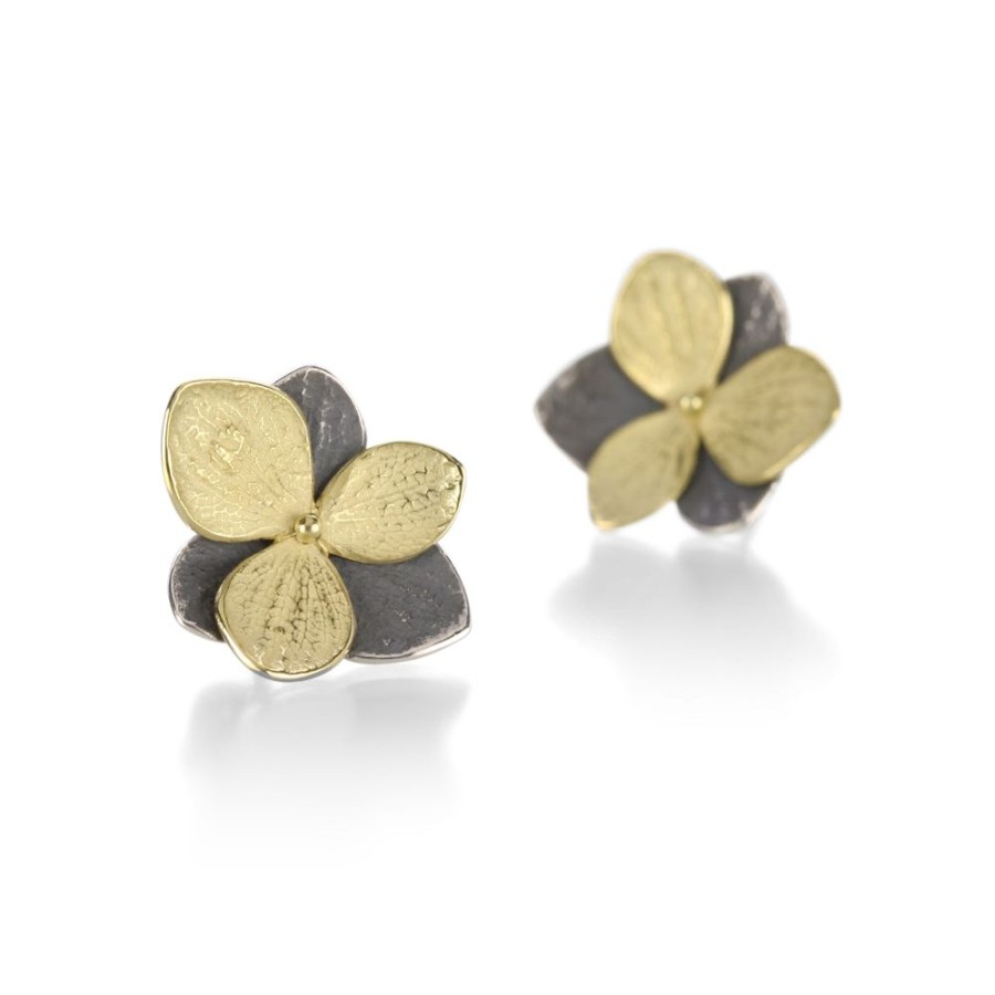 Earrings John Iversen | Mixed Hydrangea Twin Earrings