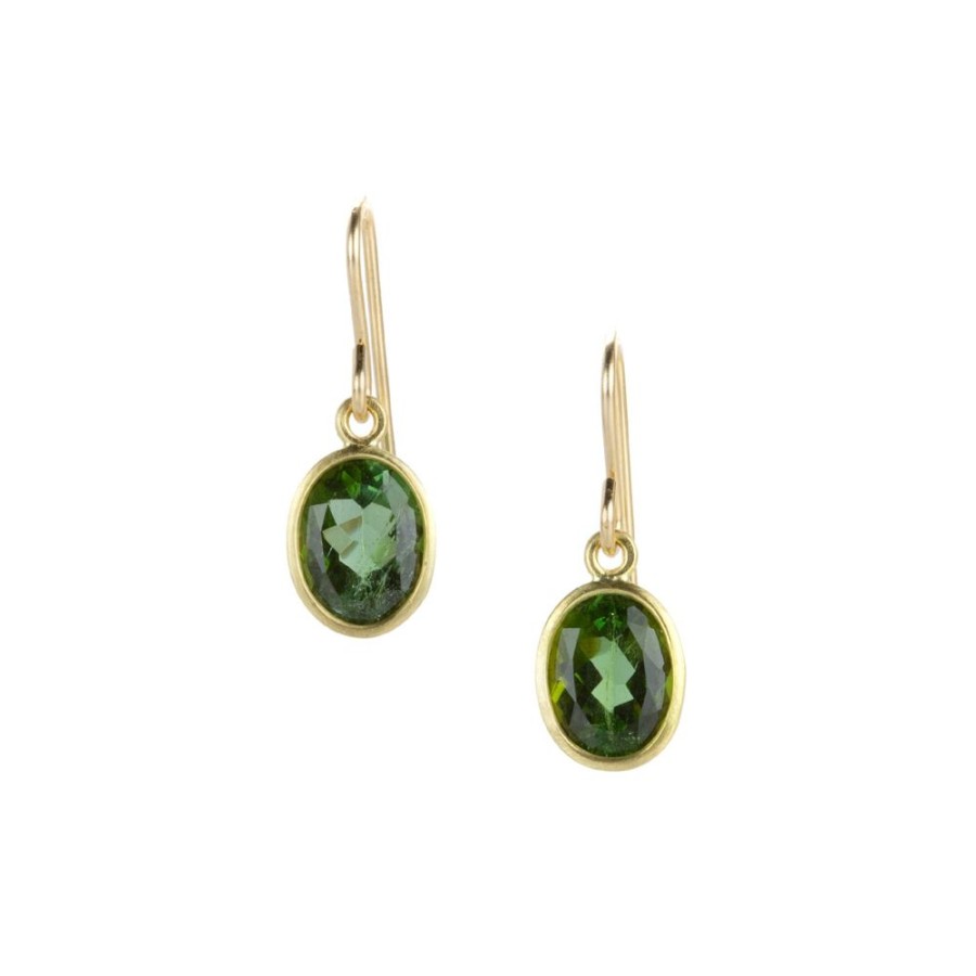 Earrings Maria Beaulieu | Dark Green Tourmaline Earrings