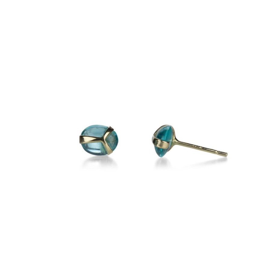 Earrings Rachel Atherley | Apatite Lucky Scarab Studs