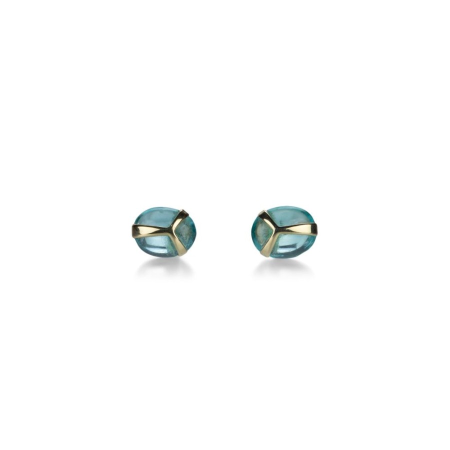 Earrings Rachel Atherley | Apatite Lucky Scarab Studs