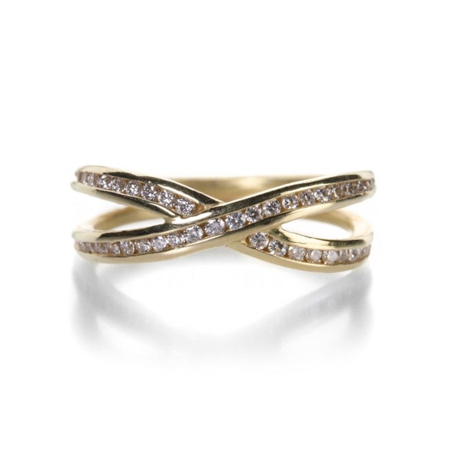 Rings Barbara Heinrich | Double Criss Cross Diamond Ring