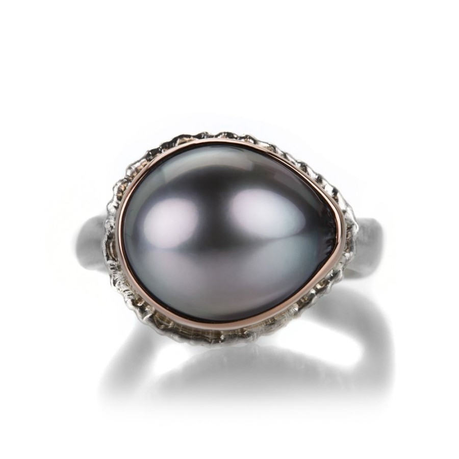 Rings Jamie Joseph | Asymmetrical Gray Tahitian Pearl Ring