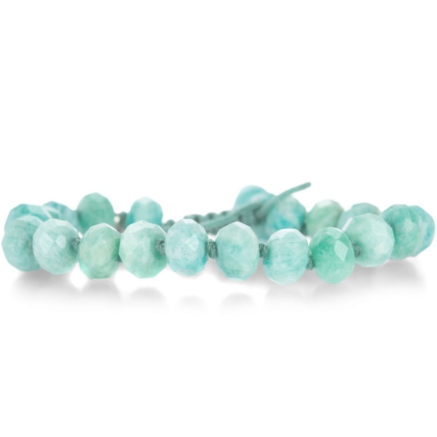 Bracelets Joseph Brooks | 9Mm Faceted Amazonite Rondelle Bracelet