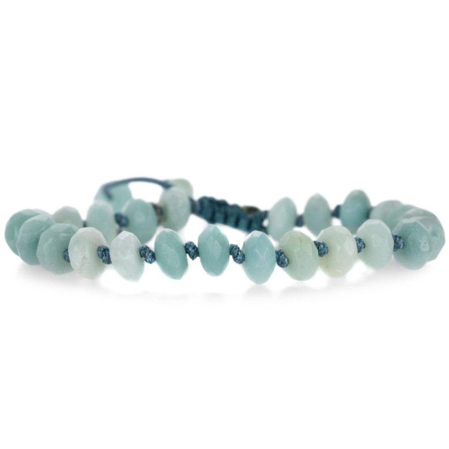 Bracelets Joseph Brooks | 8Mm Faceted Amazonite Beaded Bracelet