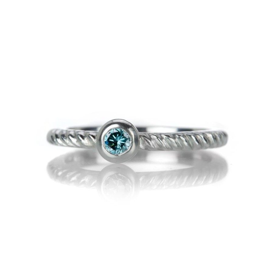 Rings Barbara Heinrich | Round Blue Diamond Ring