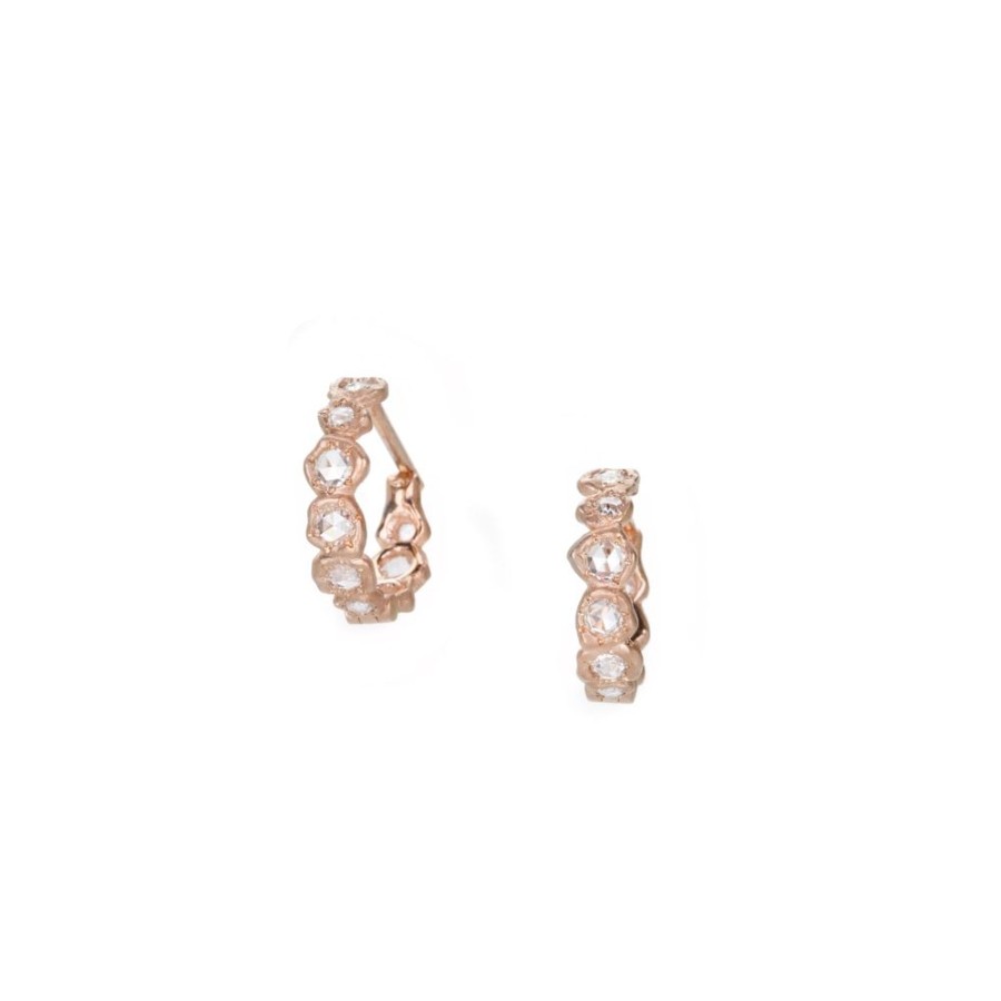 Earrings Sirciam | Rose Cut Diamond Hoops