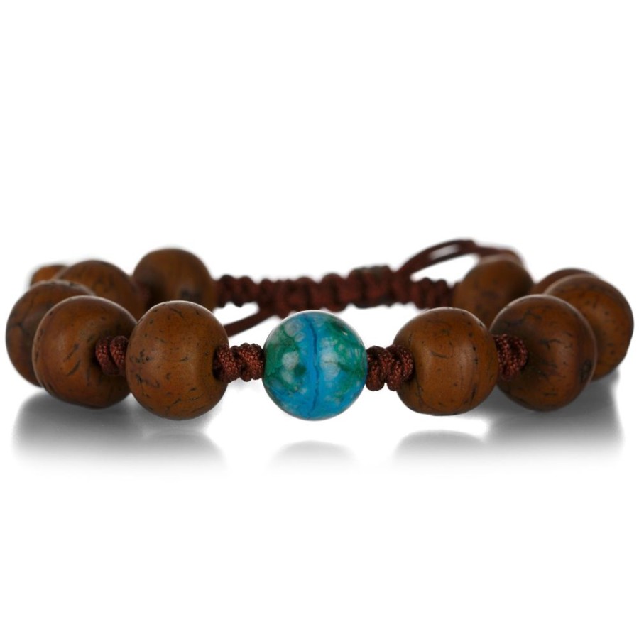 Bracelets Joseph Brooks | Tibetan Bodhi Seed Bracelet With Chrysocolla