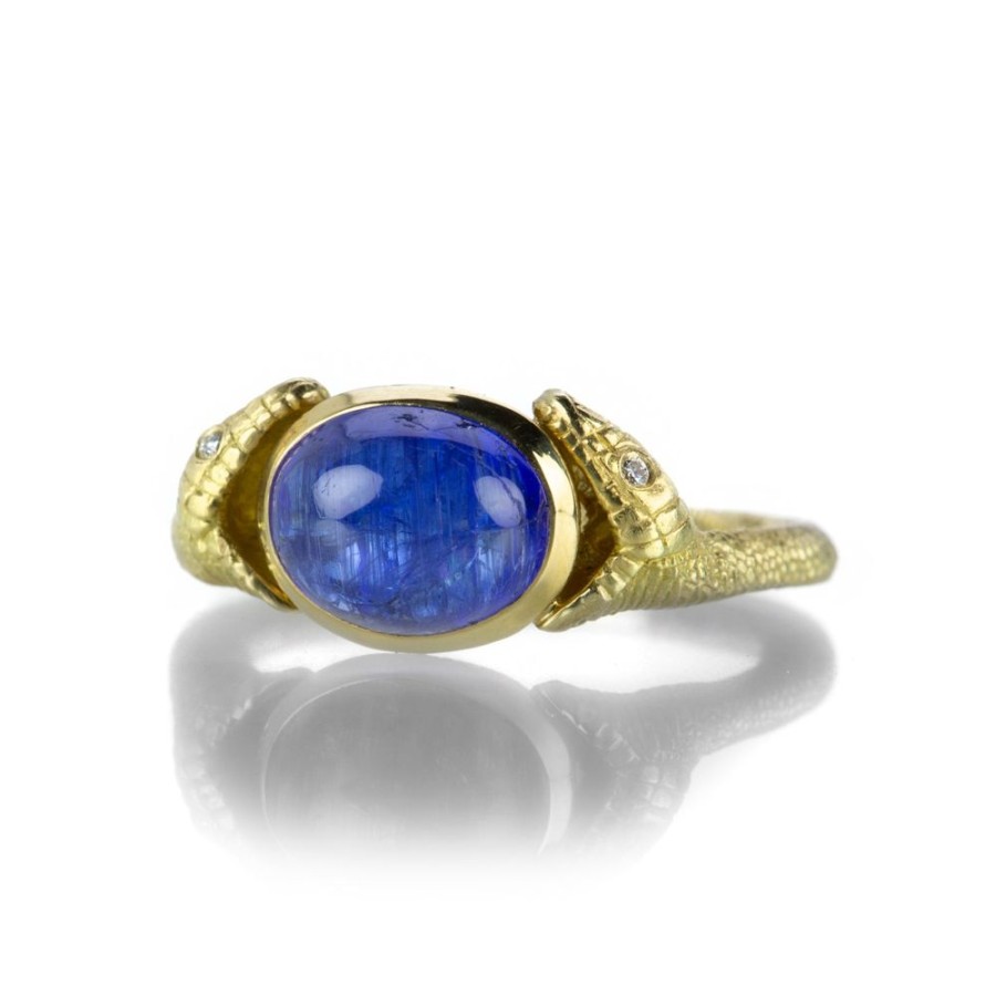 Rings Anthony Lent | Two Headed Tanzanite Serpent Ring