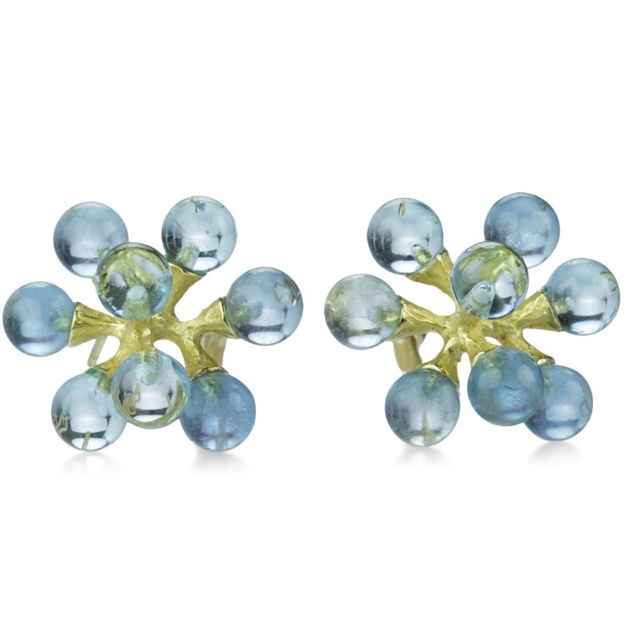 Earrings John Iversen | Aquamarine Small Jacks Earrings