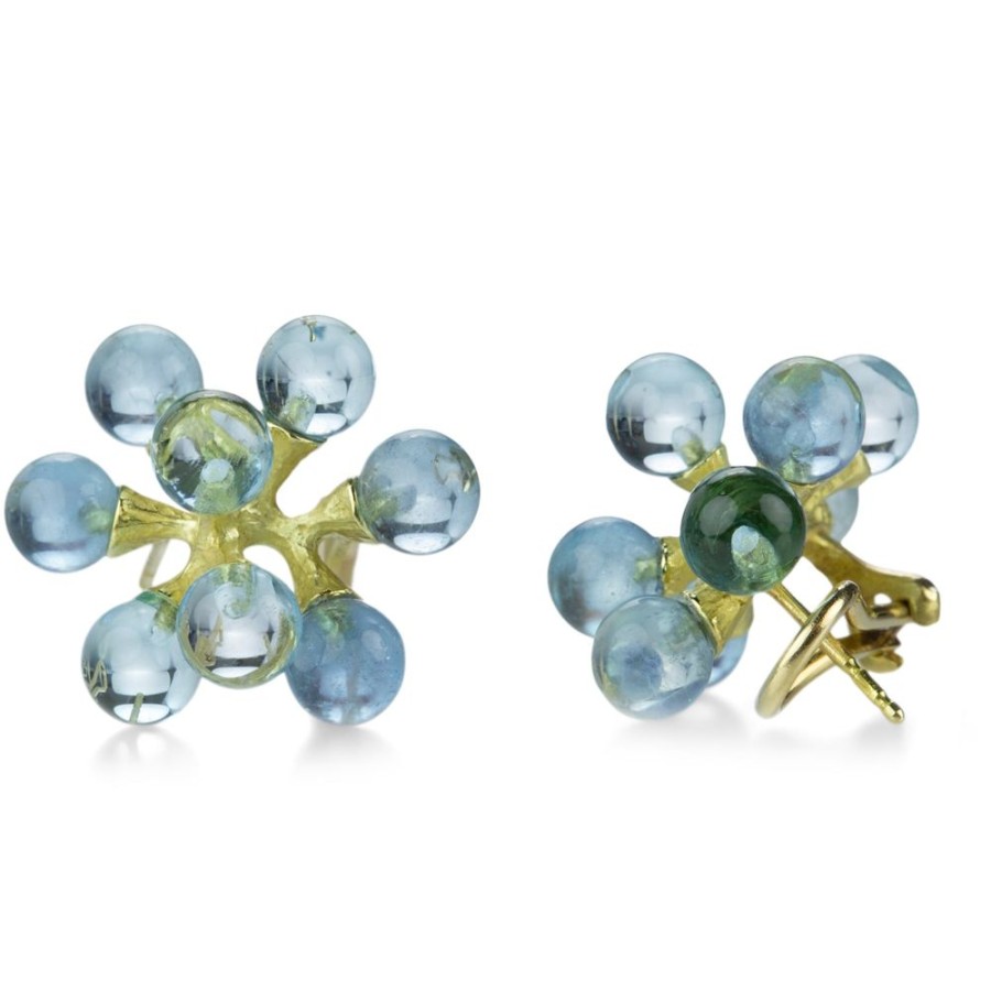 Earrings John Iversen | Aquamarine Small Jacks Earrings