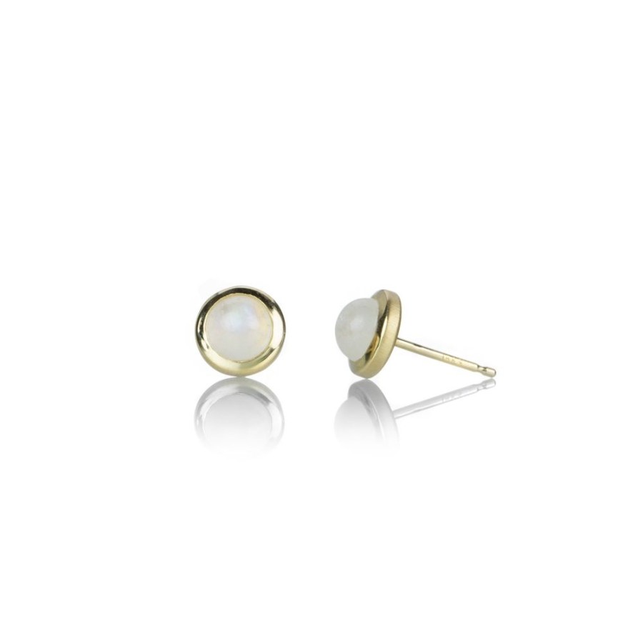 Earrings Anne Sportun | Moonstone Cup Stud Earrings